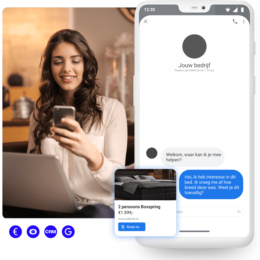 Online sales met Google Messages