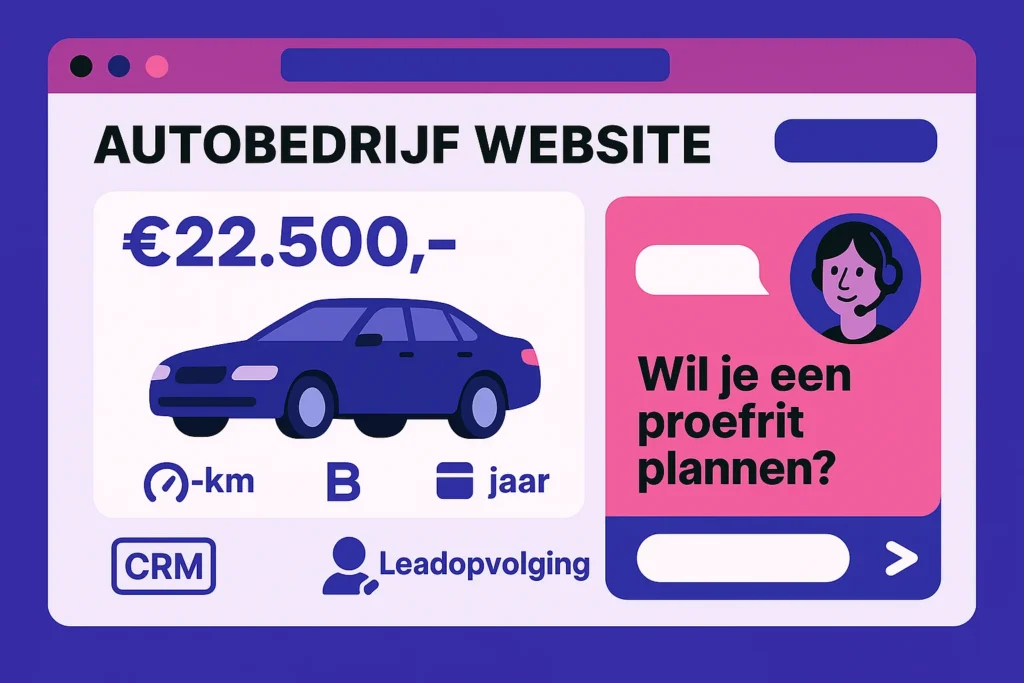 chatfunctie op een automotive website
